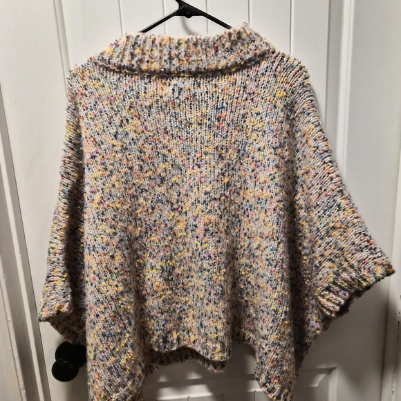 World Market - Speckled Knit Poncho Sweater - Picture 2 of 5